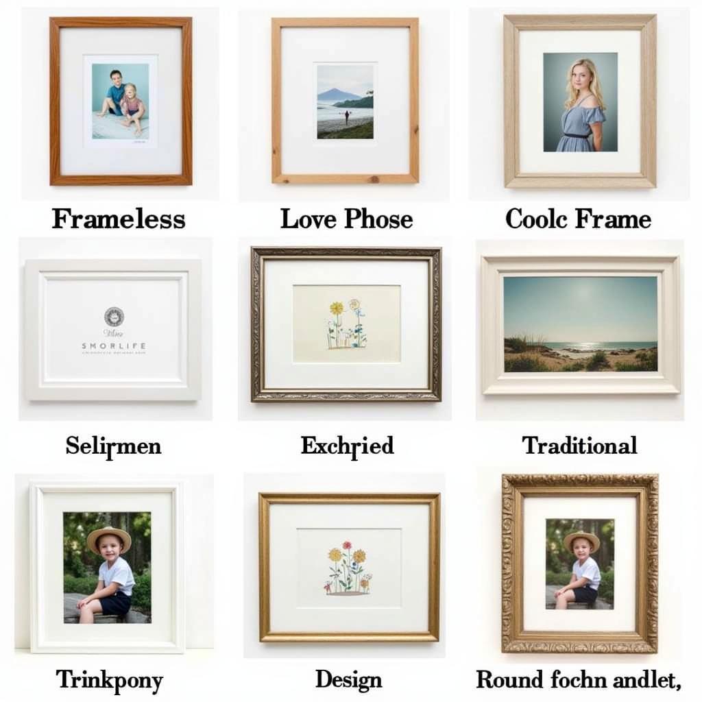 Variety of acrylic frame styles for different art pieces