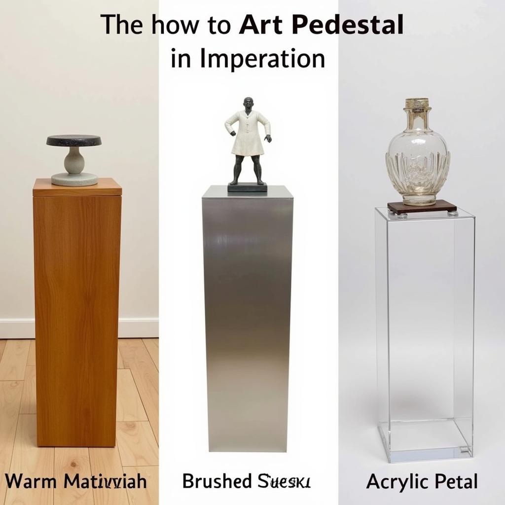 Variety of Art Pedestal Materials: Wood, Metal, and Acrylic