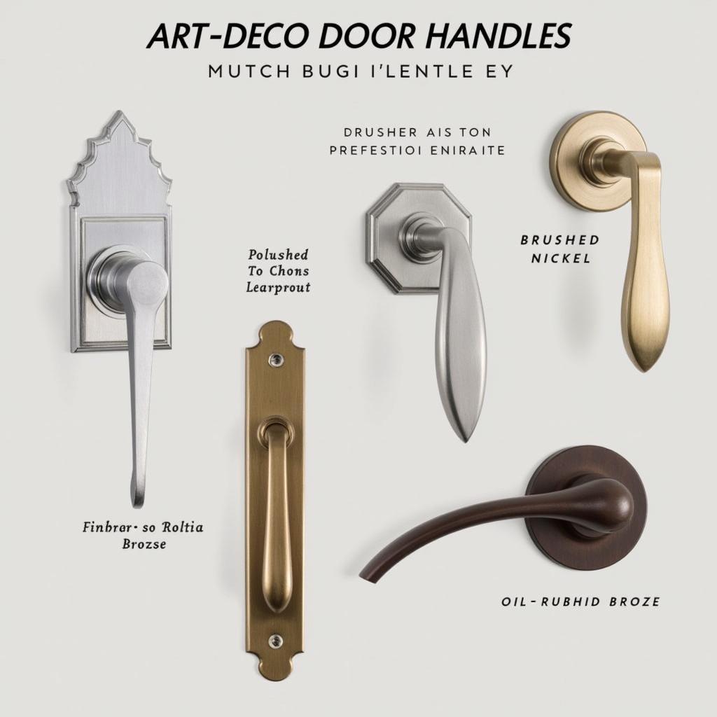 Different Finishes of Art Deco Door Handles