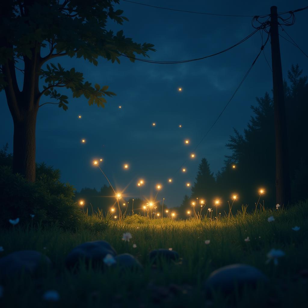 Digital Art Depicting a Summer Night Story