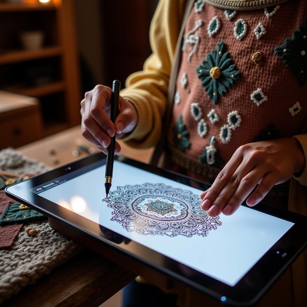 Digital Art and Traditional Crafts Integration