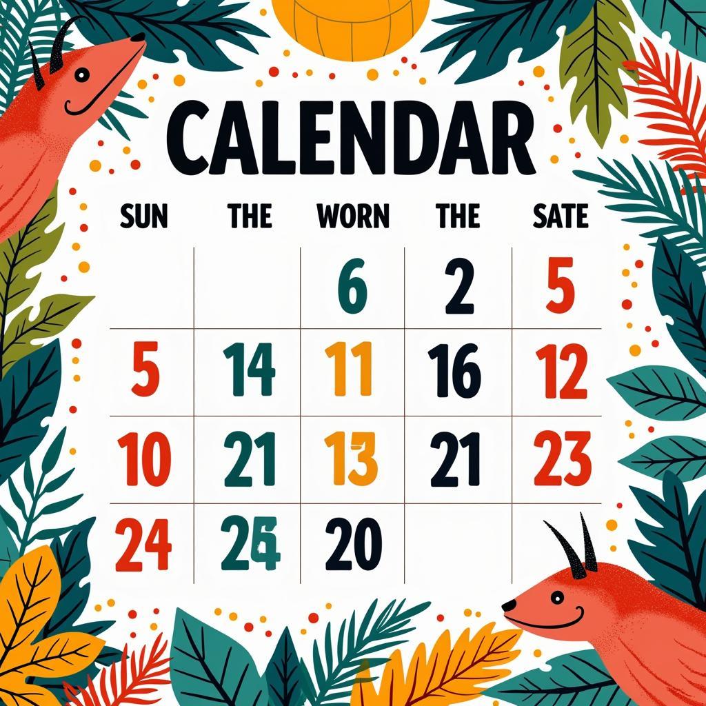 Digital Calendar Art Design Ideas