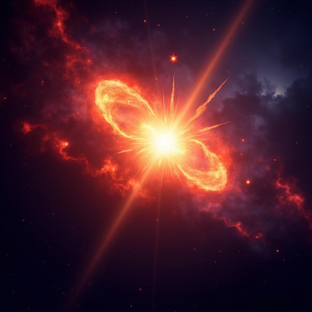 Digital celestial art created using advanced software and techniques