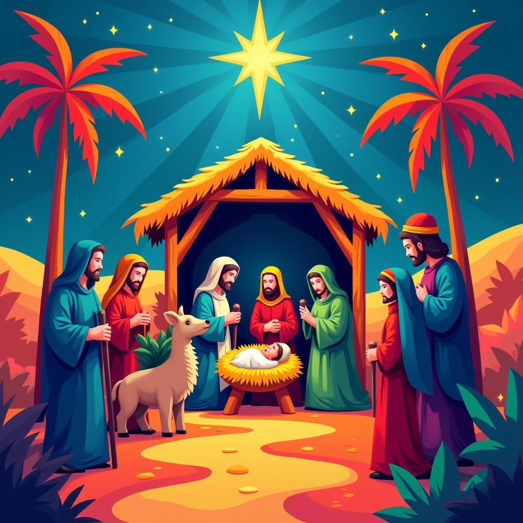 Digital Christmas Nativity Scene: A Modern Interpretation