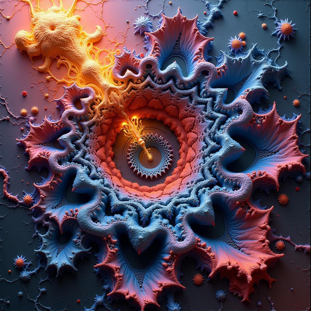 Digital Fractal Art 48x72 Print