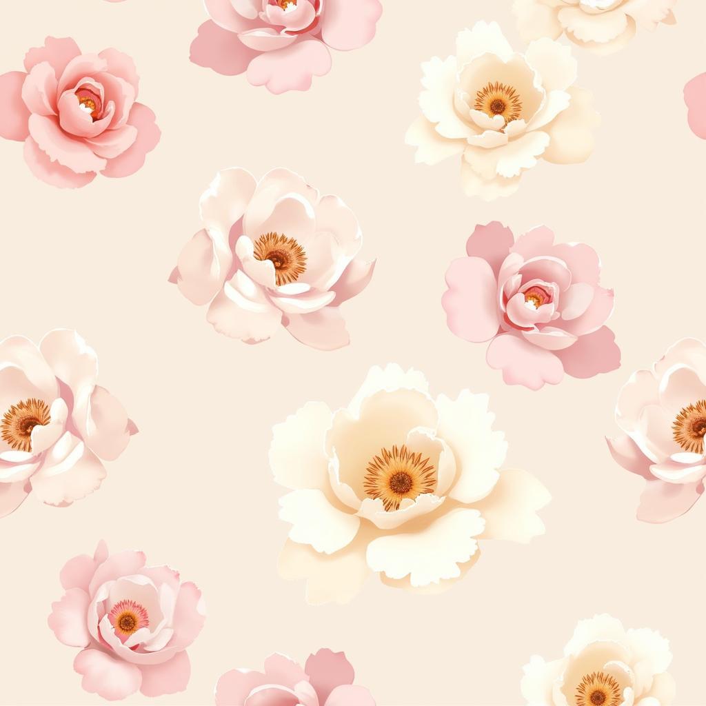 Digital Peony Wallpaper Design