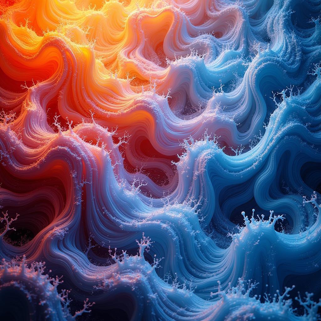 Digital Water Art Abstract Simulation