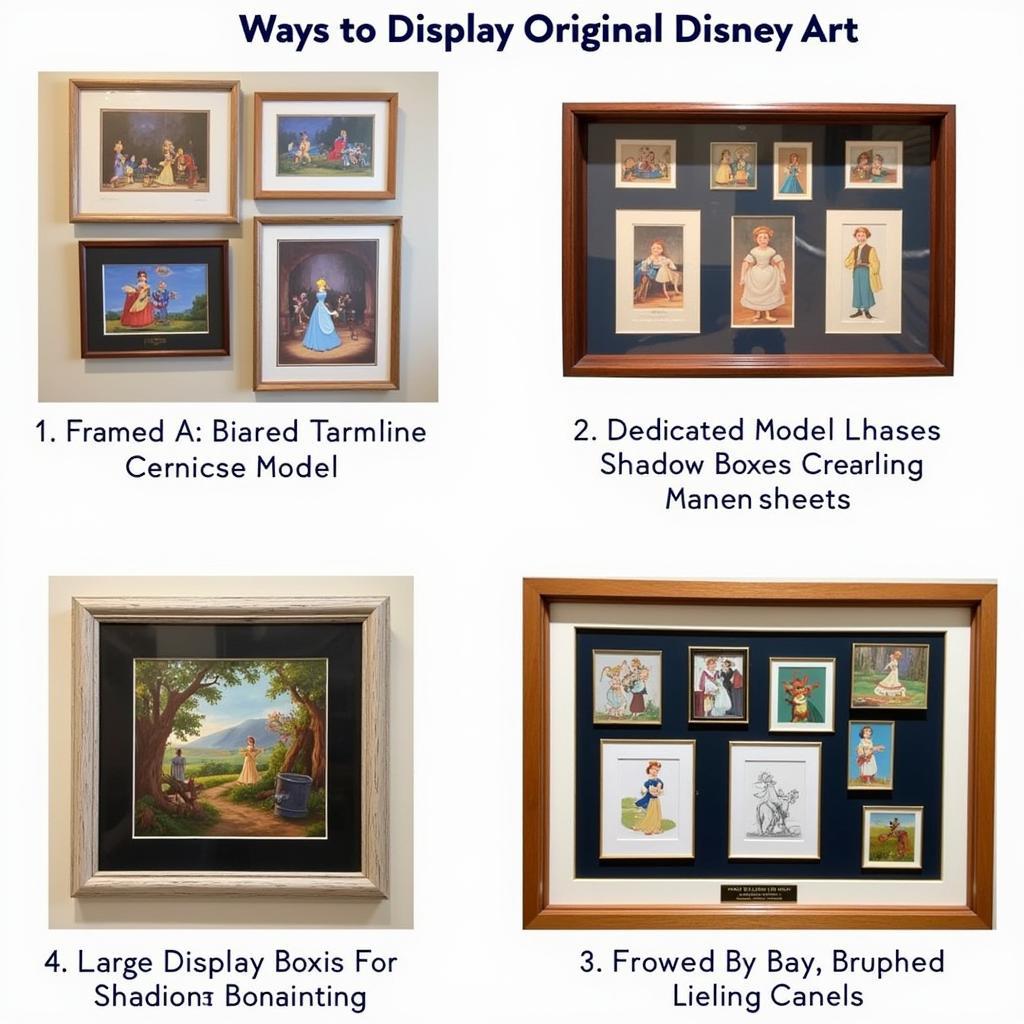 Examples of how to display original Disney art in a home setting