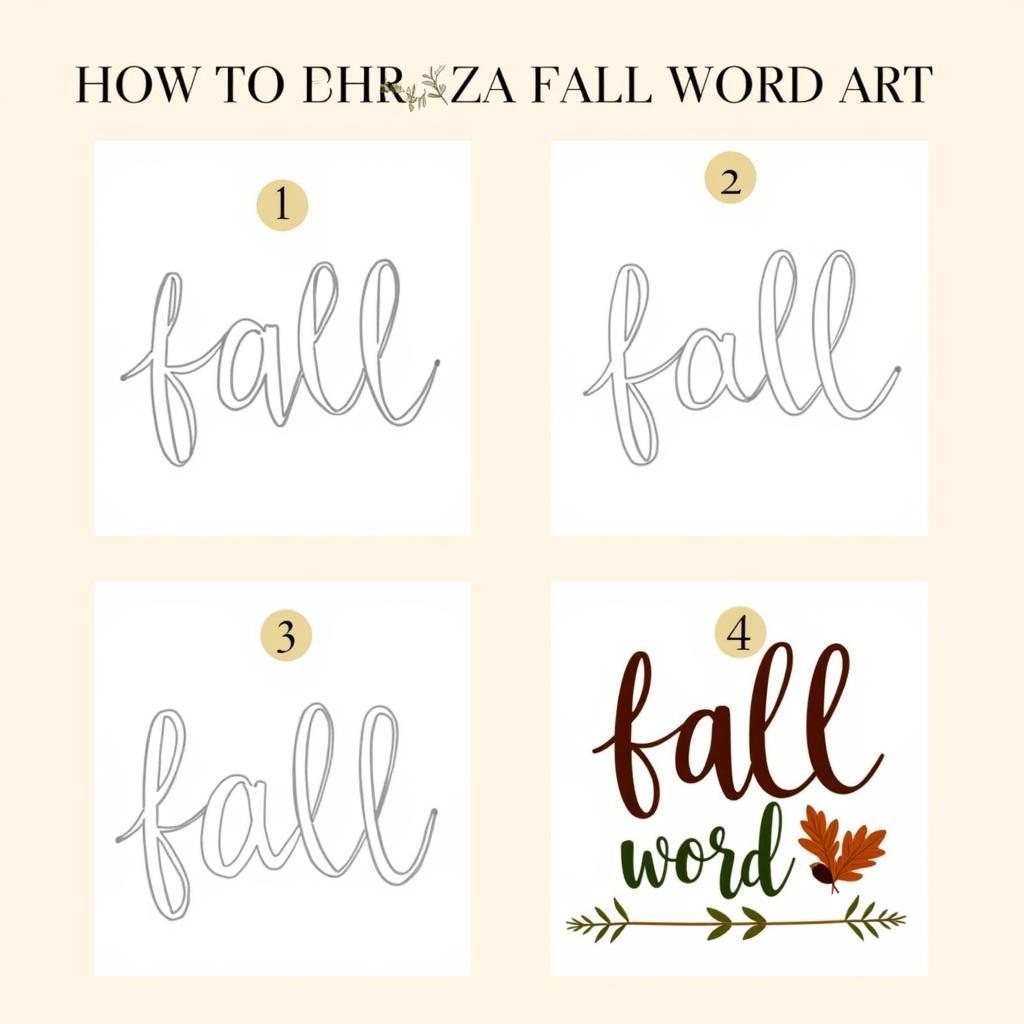 DIY fall word art tutorial using hand lettering techniques.