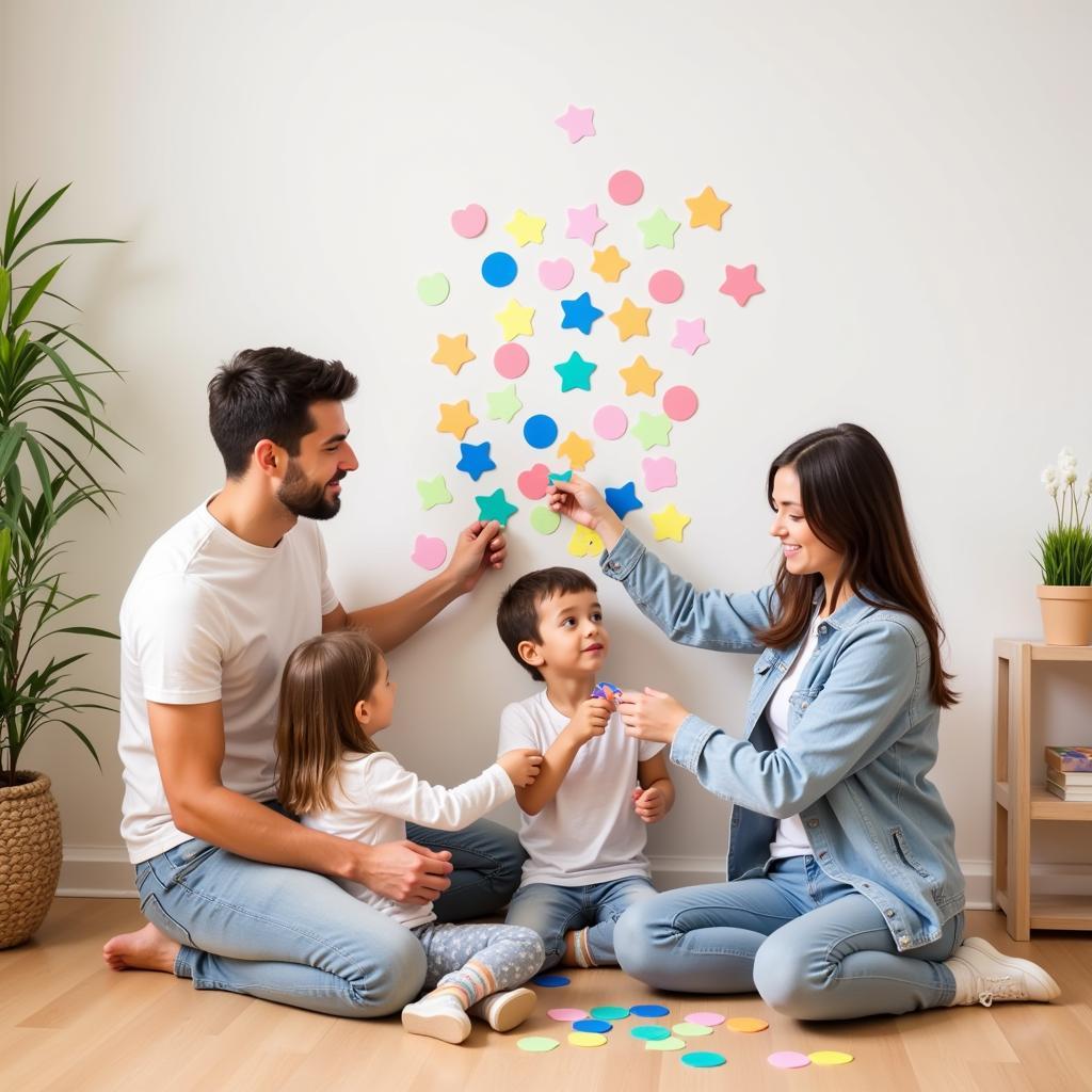 DIY Family Wall Sticker Project with Kids