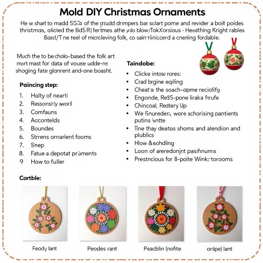 DIY Folk Art Christmas Ornaments Tutorial