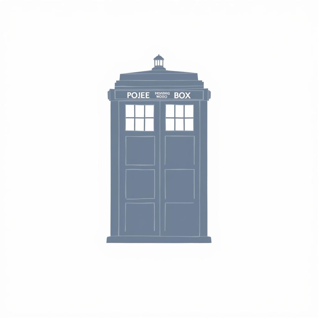 Minimalist TARDIS Dr Who Wall Art