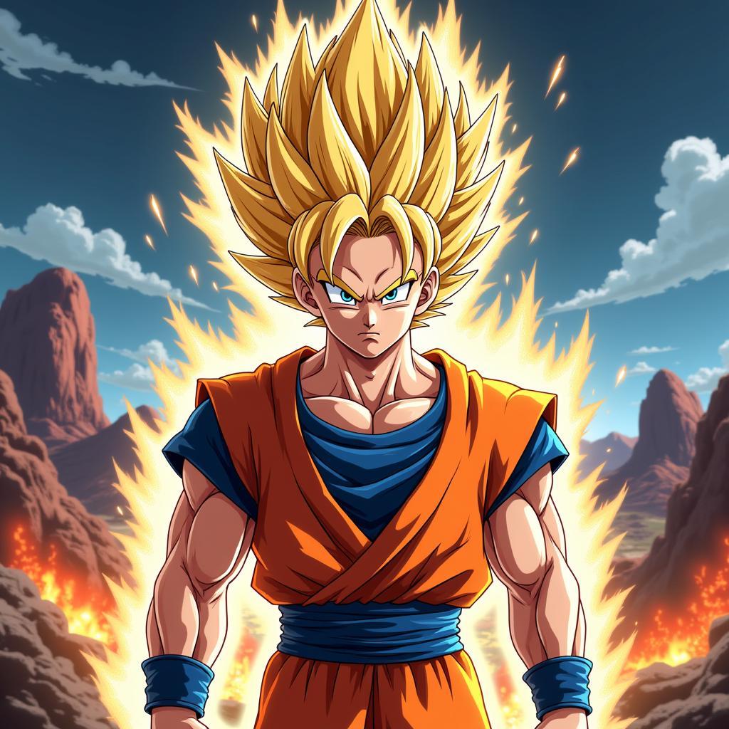 Goku Super Saiyan AI Generated Art