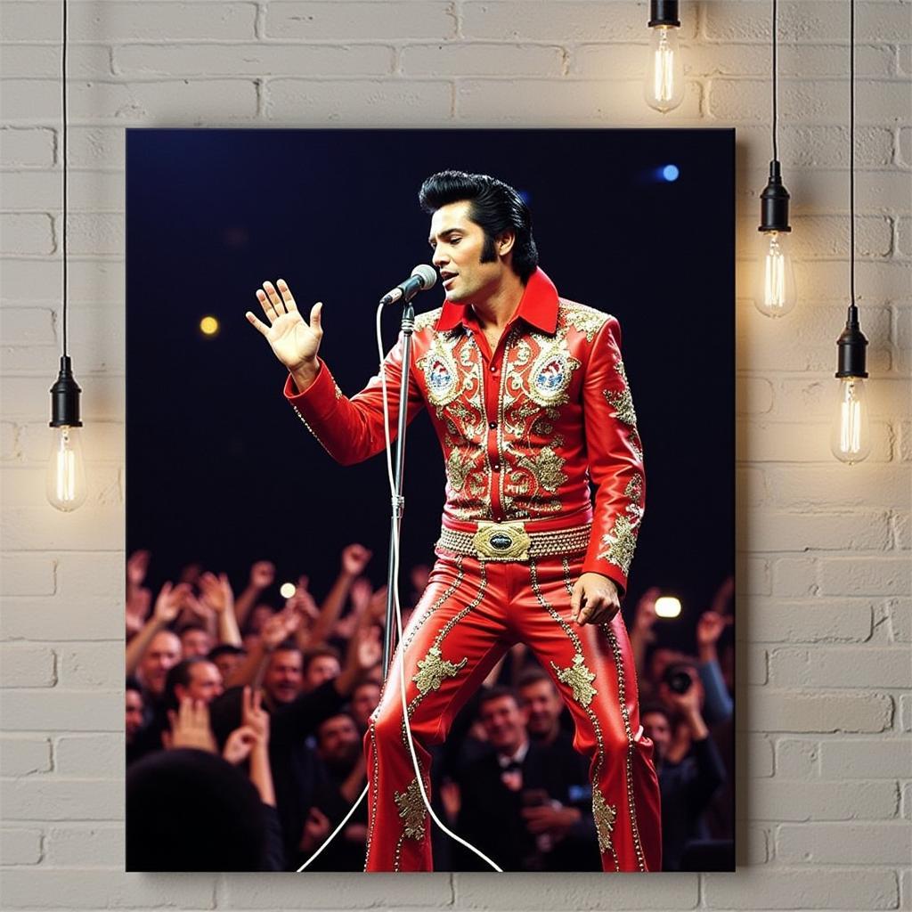 Elvis Presley Live Performance Canvas Art