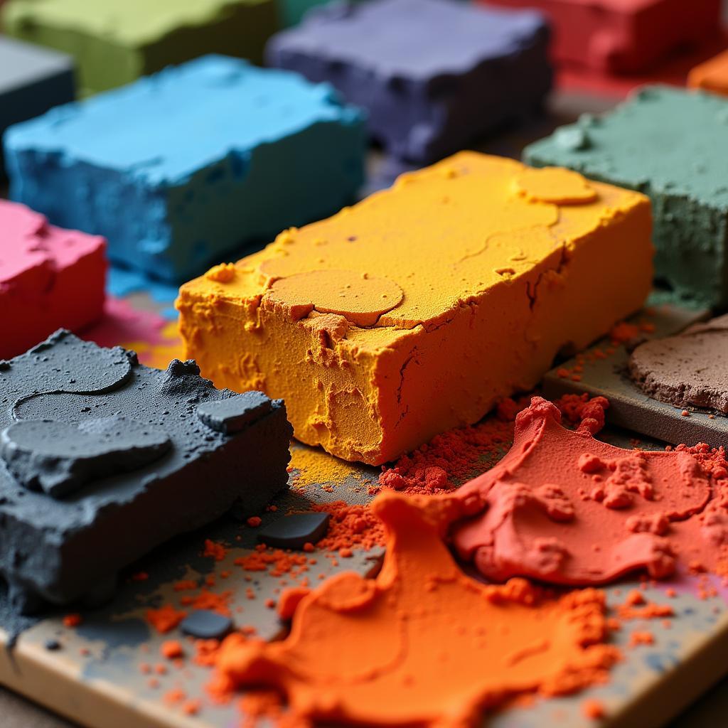 Encaustic Wax Blocks Color Palette