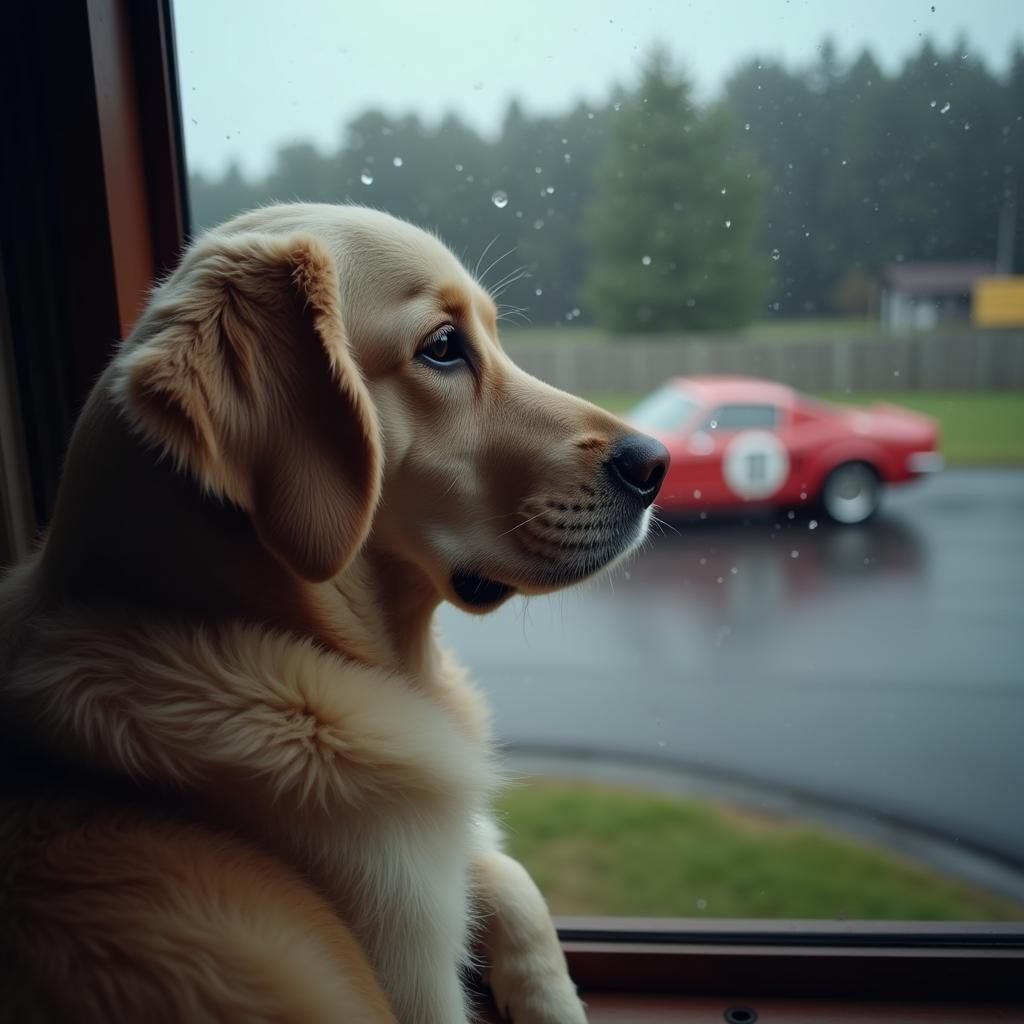 Enzo, the dog narrator, contemplates the art of racing in the rain