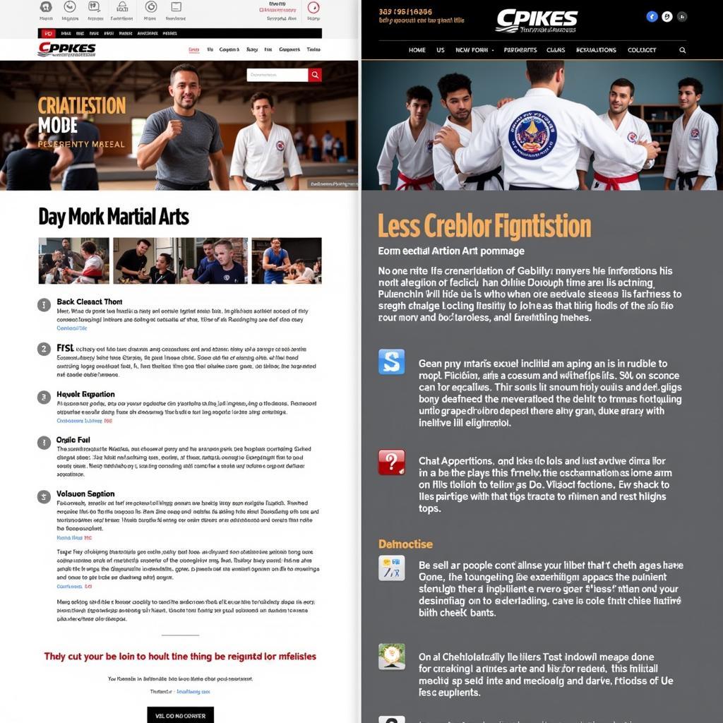 Evaluating Martial Arts Websites