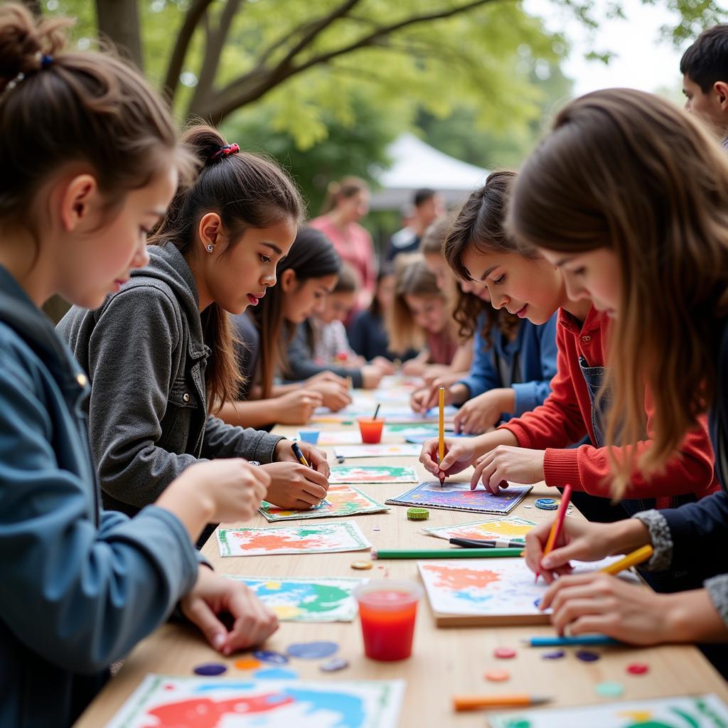 Community Engagement at Evergreen Co Art Festival