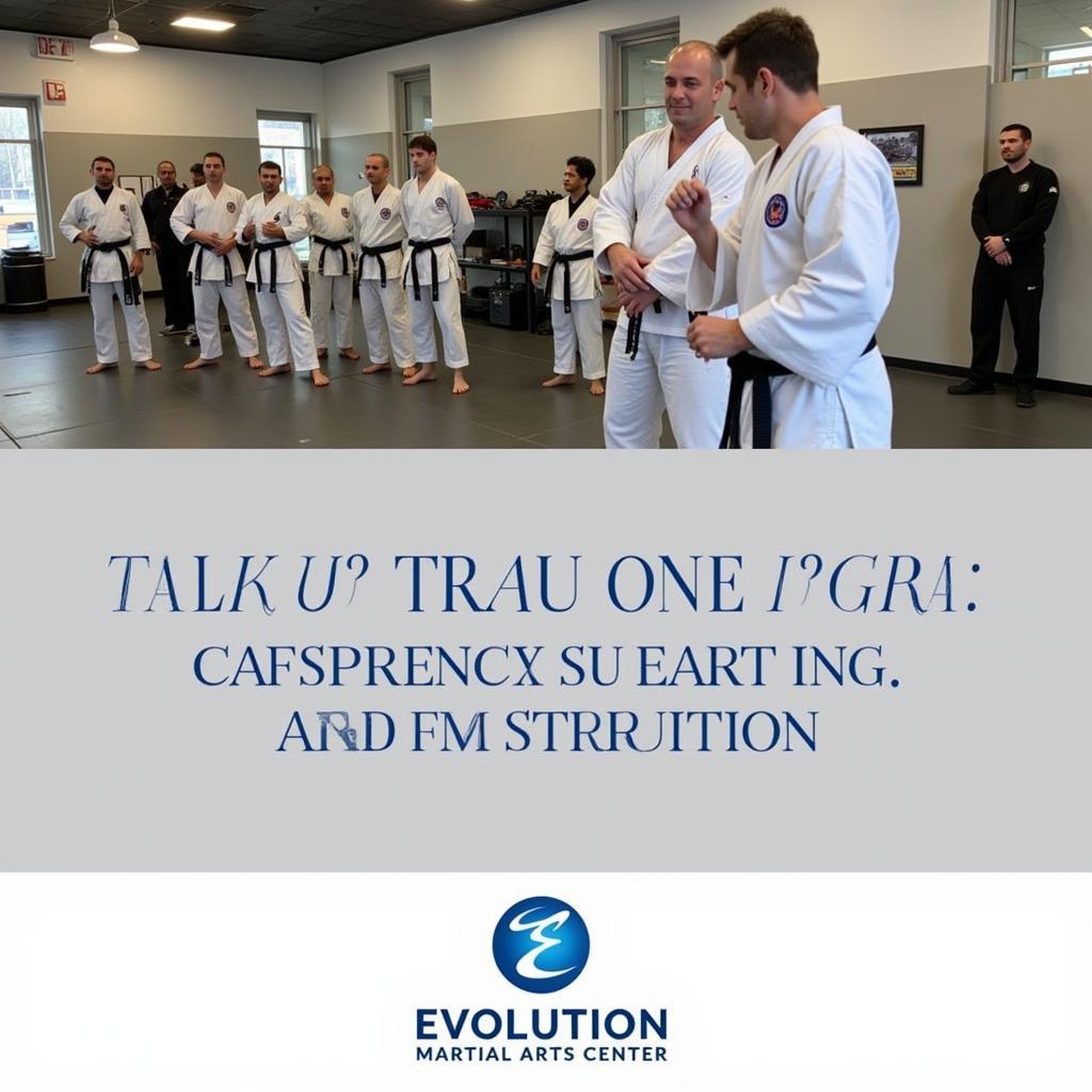 An instructor teaching at Evolution Martial Arts Center