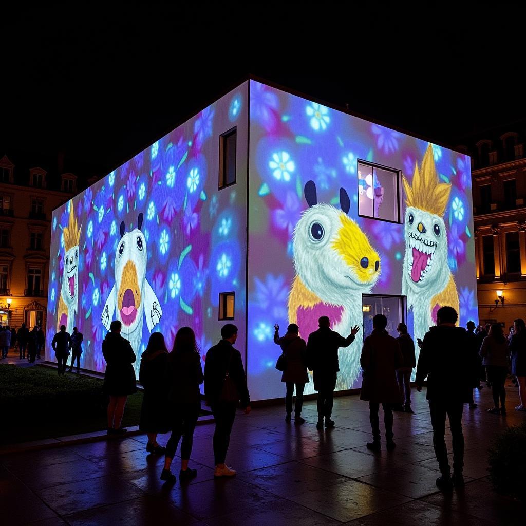 Interactive Projection Art: Exalted Art in Public Spaces