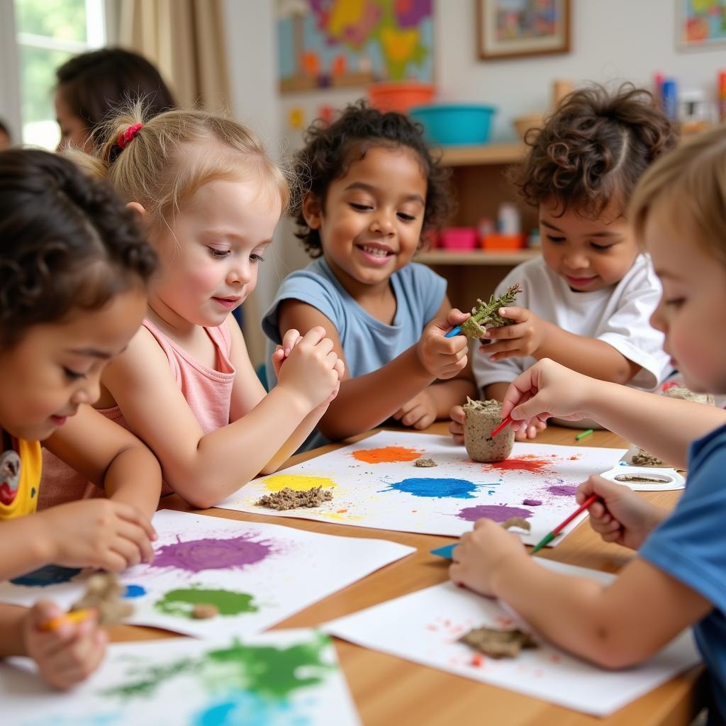 Exploring Various Art Mediums with Preschoolers