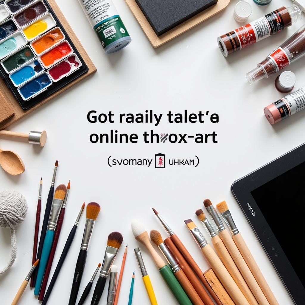 Exploring various fine art supplies online