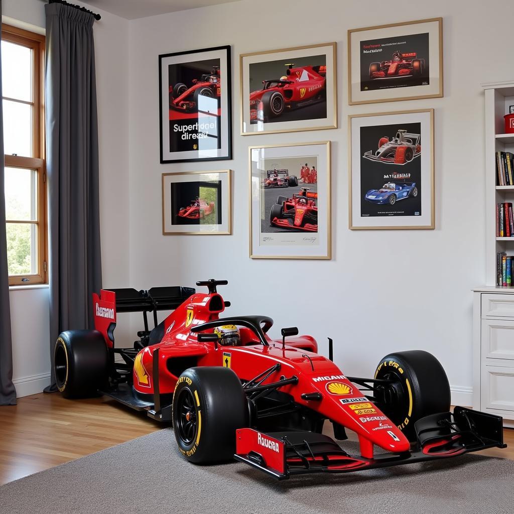 F1 Race Track Wall Art: McLaren Themed Room