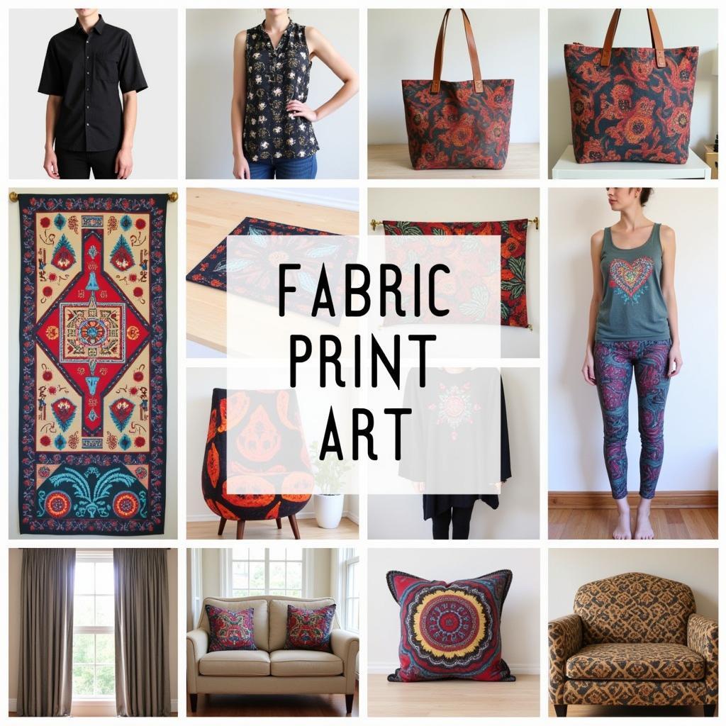 Diverse applications of fabric print art