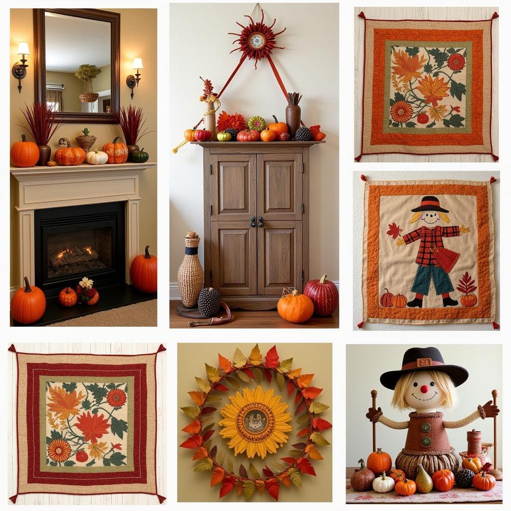 Creative ways to display fall folk art in your home.