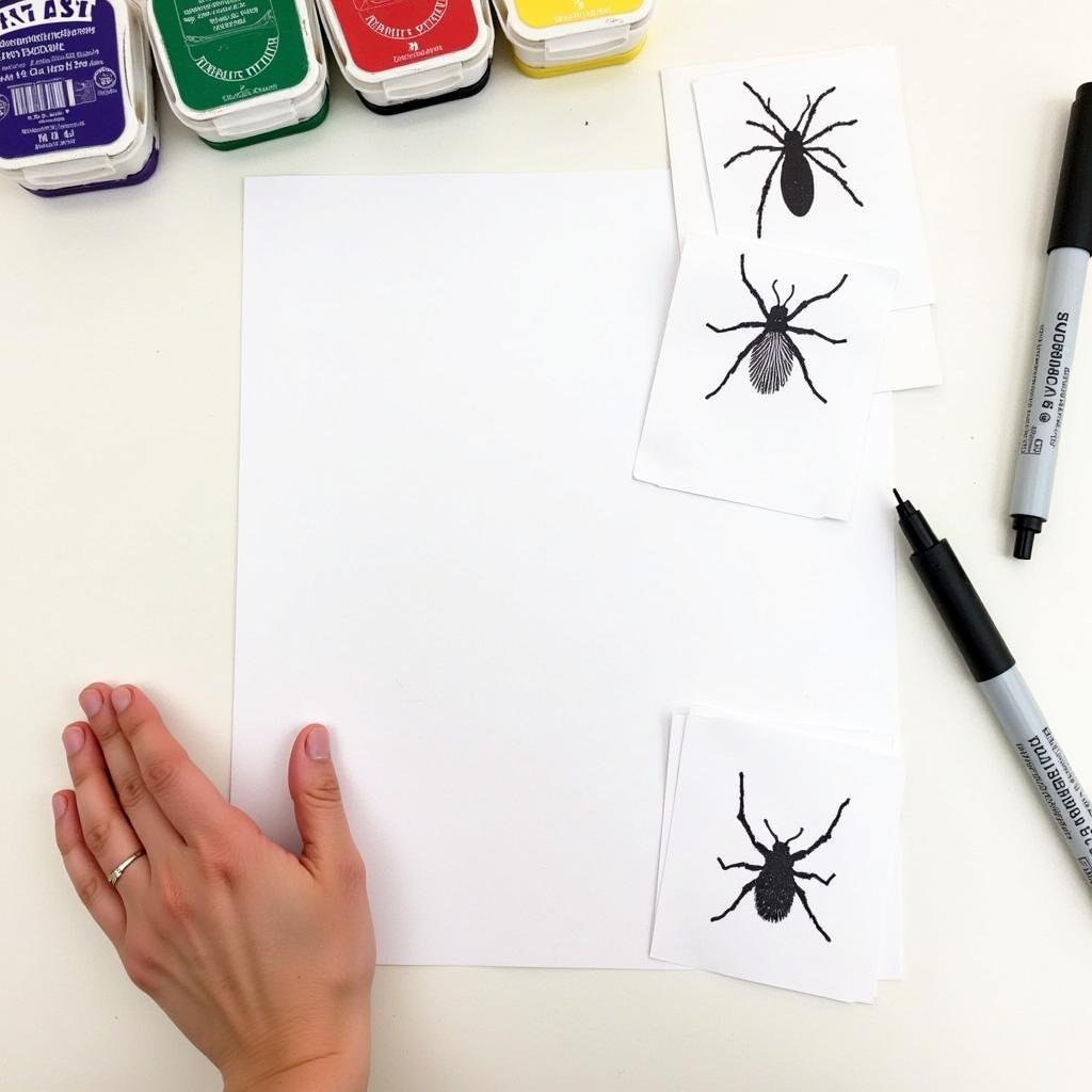 Materials and Process for Fingerprint Insects Art