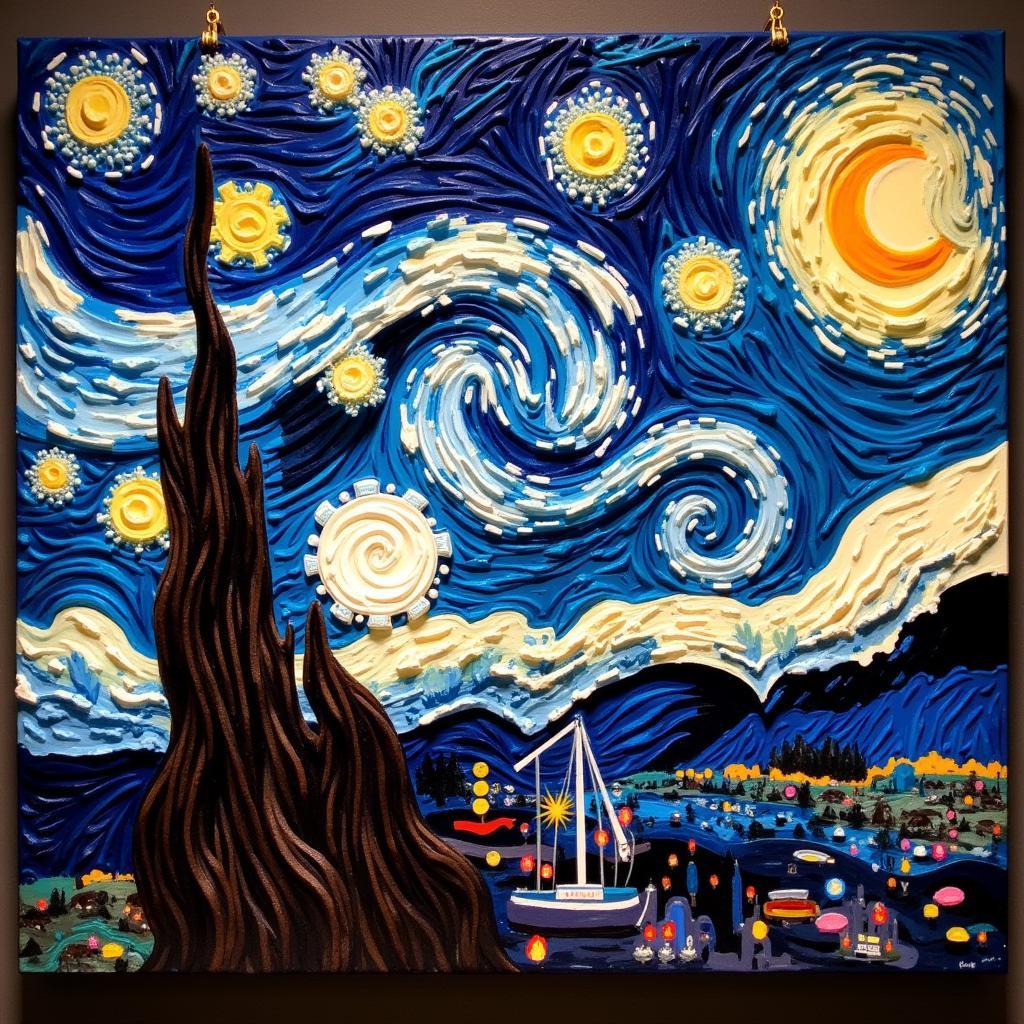 Finished Diamond Art Starry Night