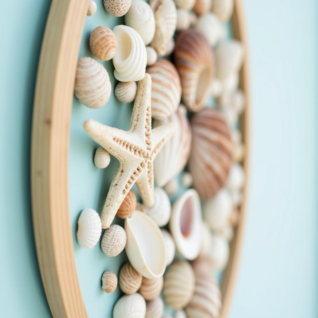 Framed Seashell Wall Art Coastal Decor