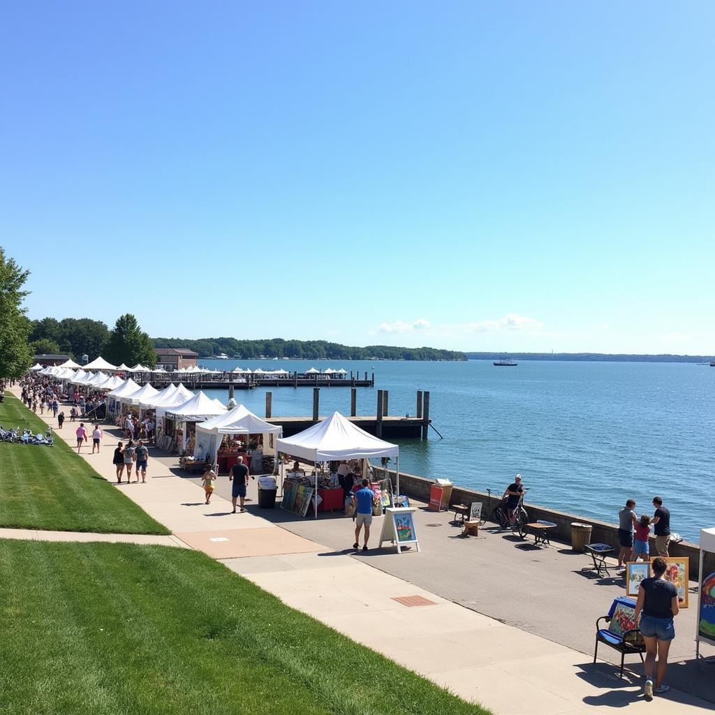 Frankfort MI Art Fair Lakeside Setting