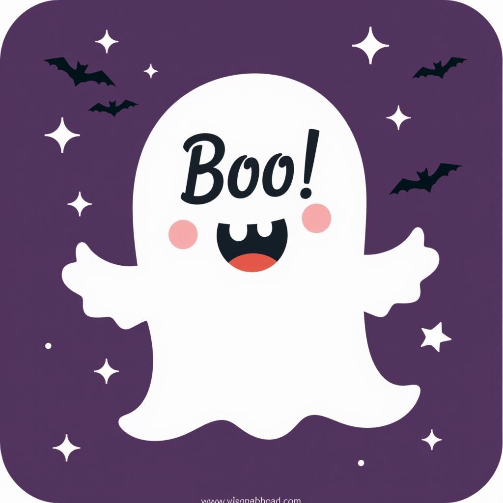 Spooky Ghost Free Halloween Printable