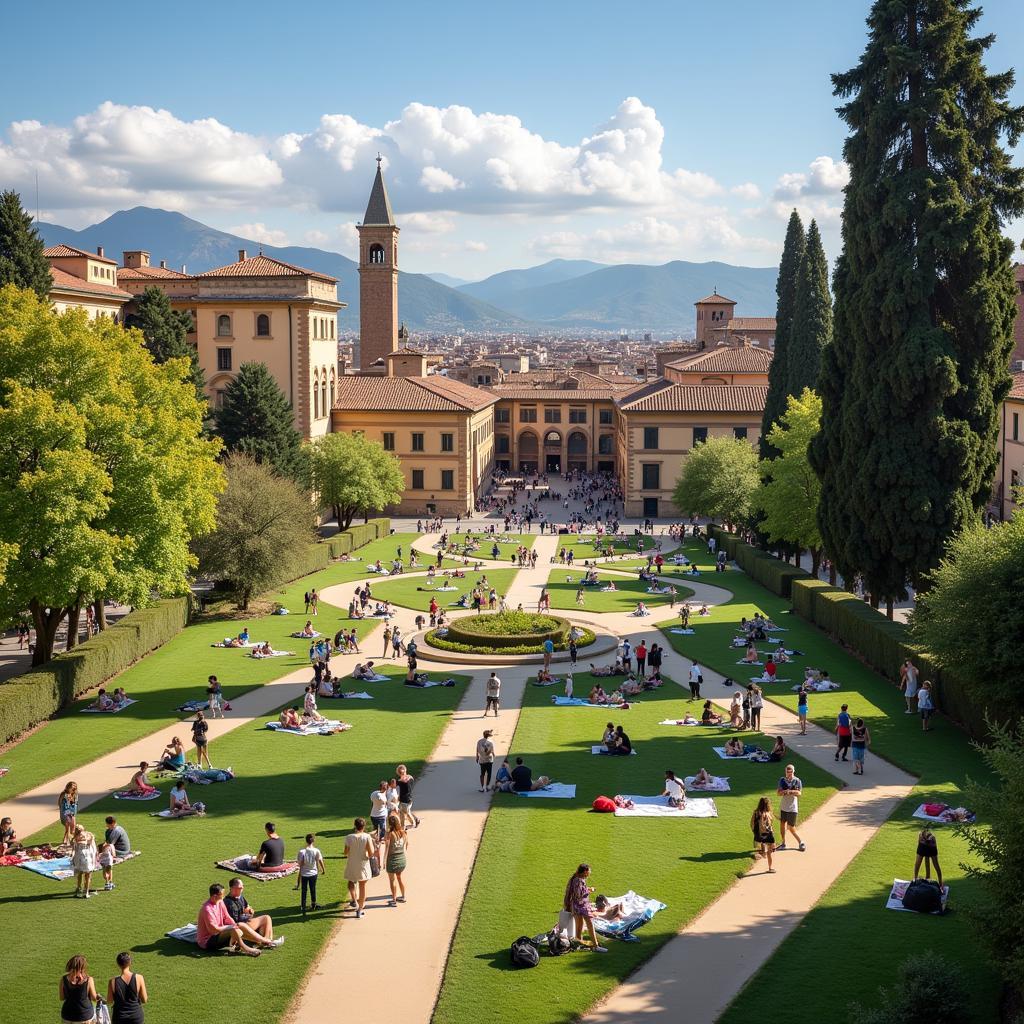 Florence University of the Arts campus bustling with students