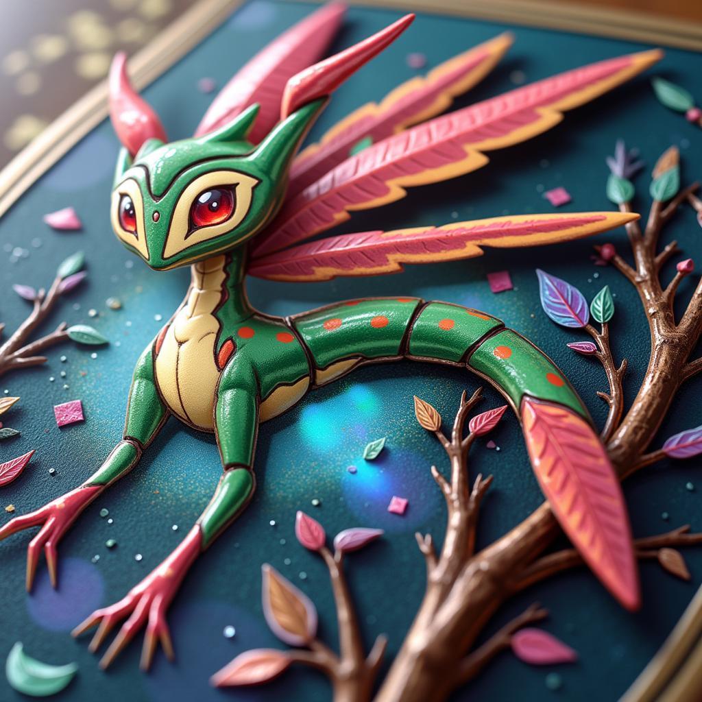 Close-up of the Full Art Lurantis GX card