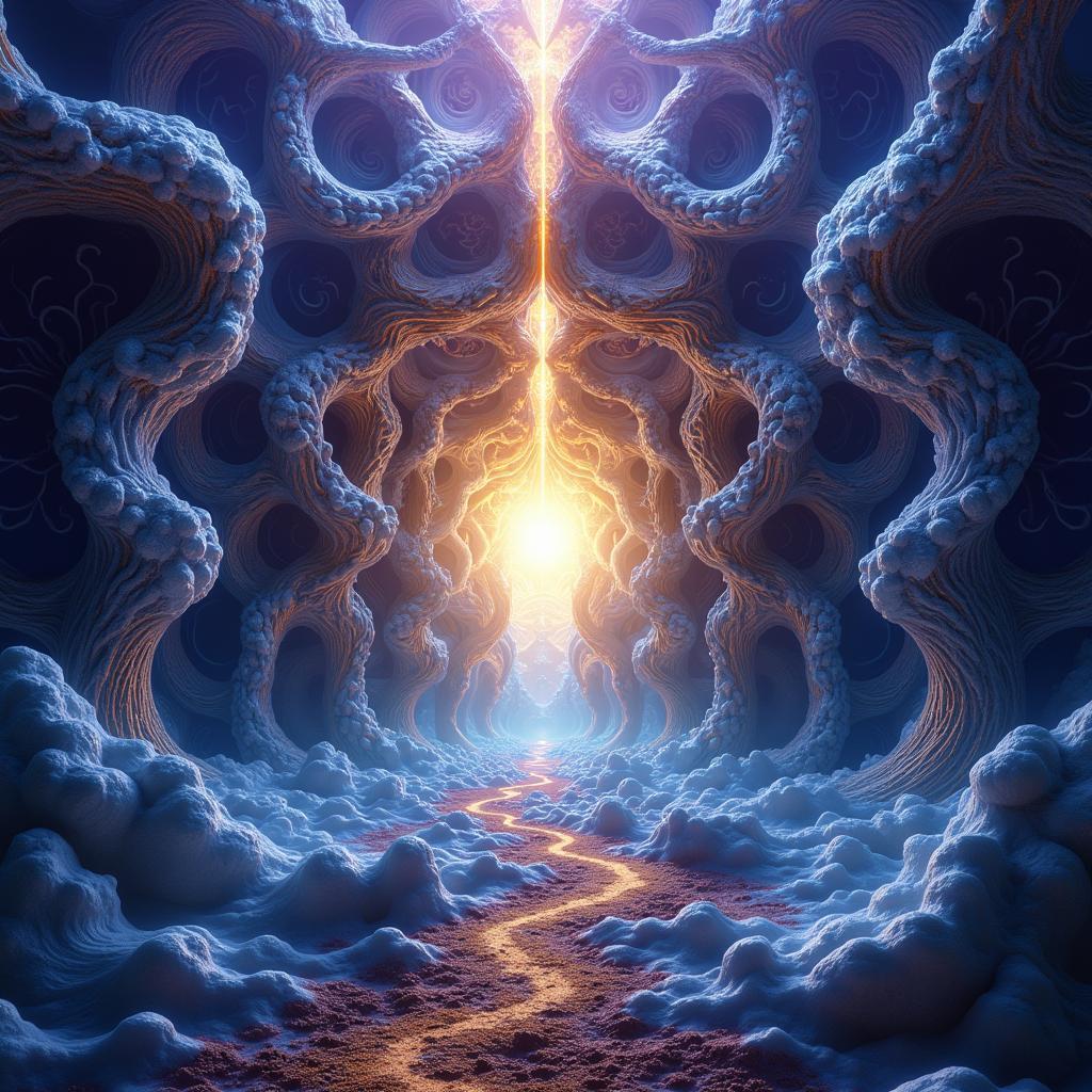 Abstract Fractal Design Depicting Gates of Heaven