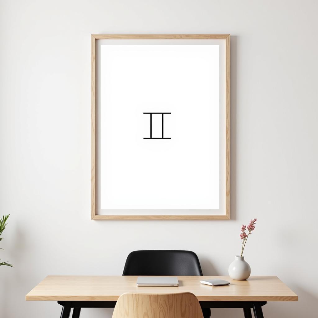 Minimalist Gemini Symbol Wall Art