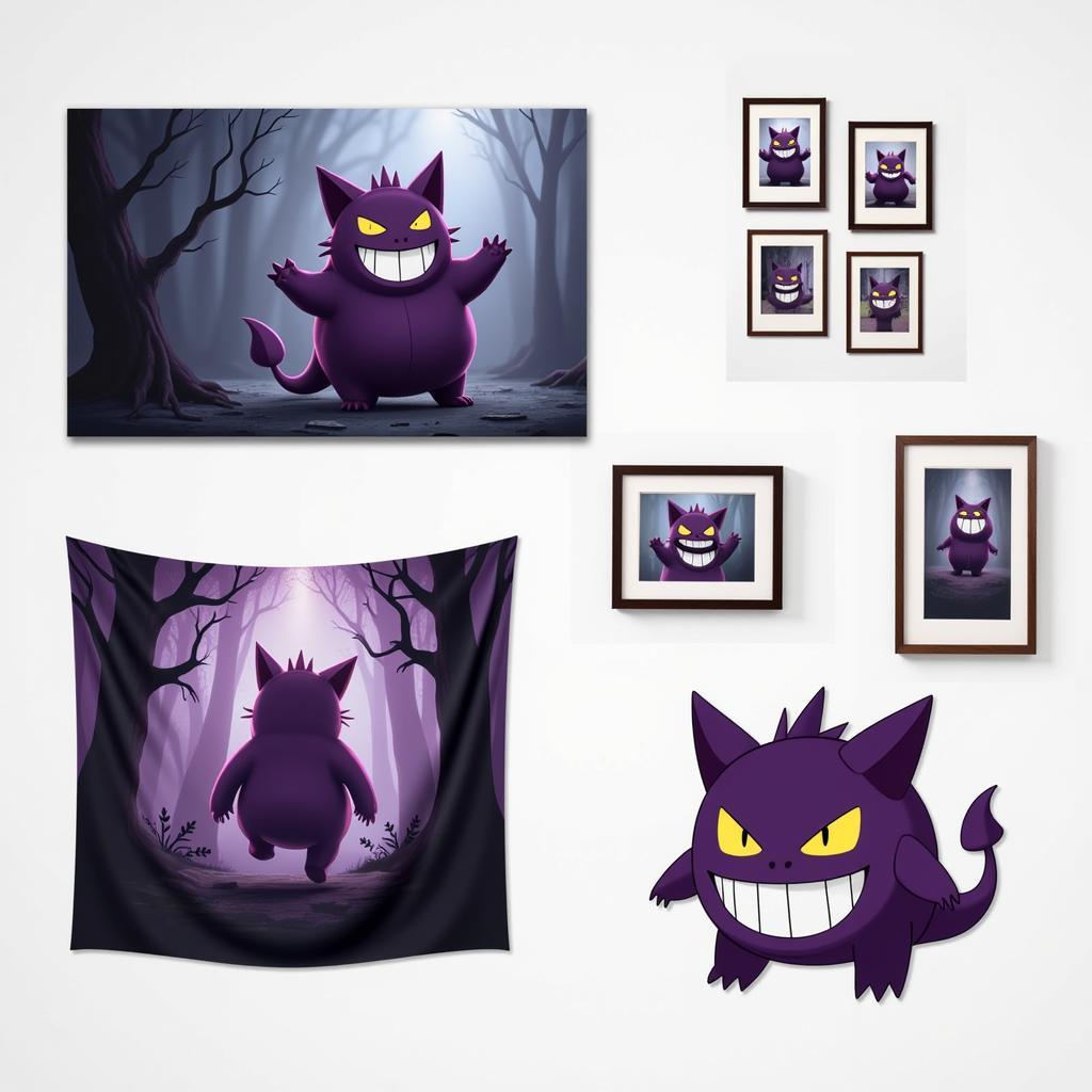 Gengar Wall Art Styles: Canvas, Print, Tapestry, Decal