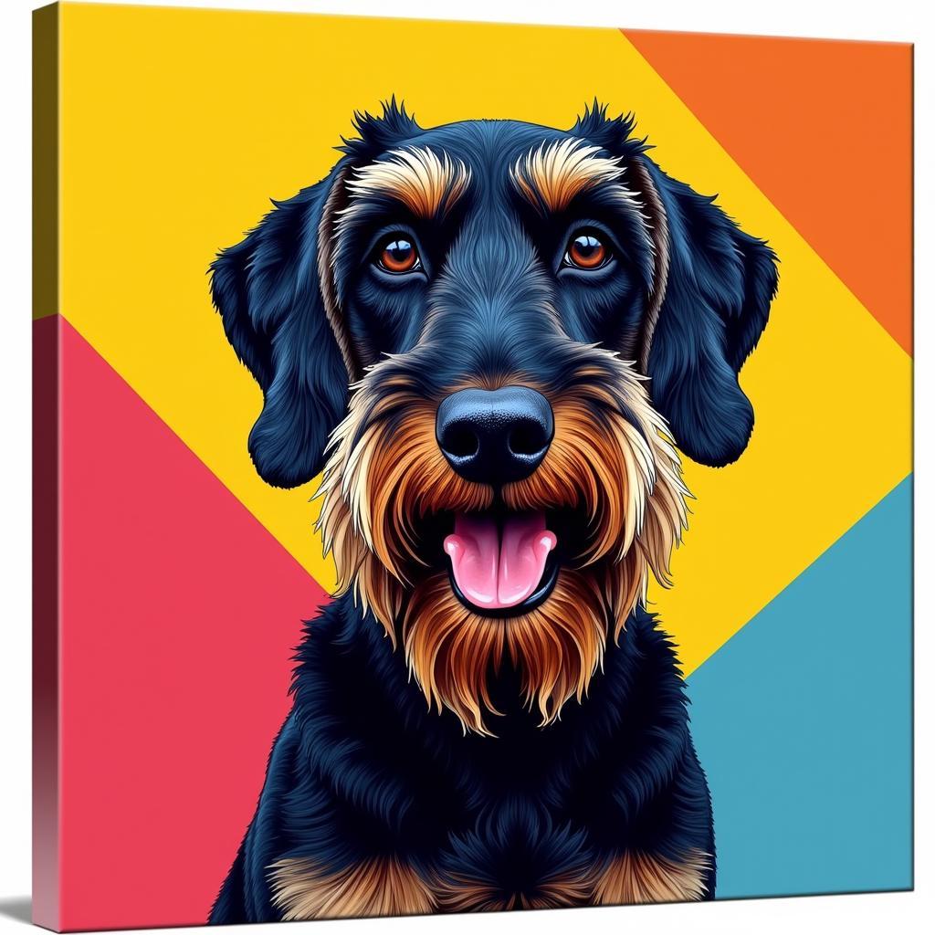 Giant Schnauzer Pop Art Canvas Print