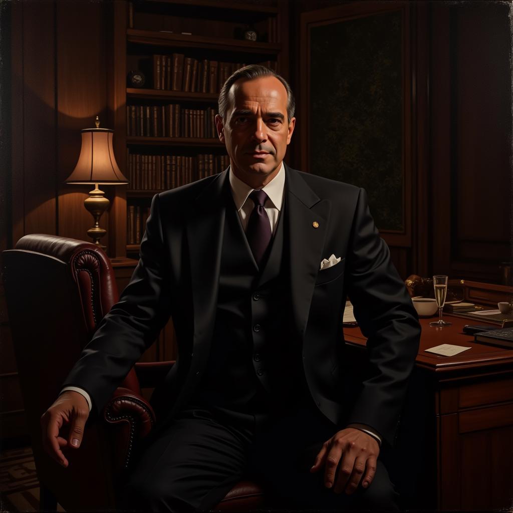 Don Corleone Painting: Chiaroscuro and Power