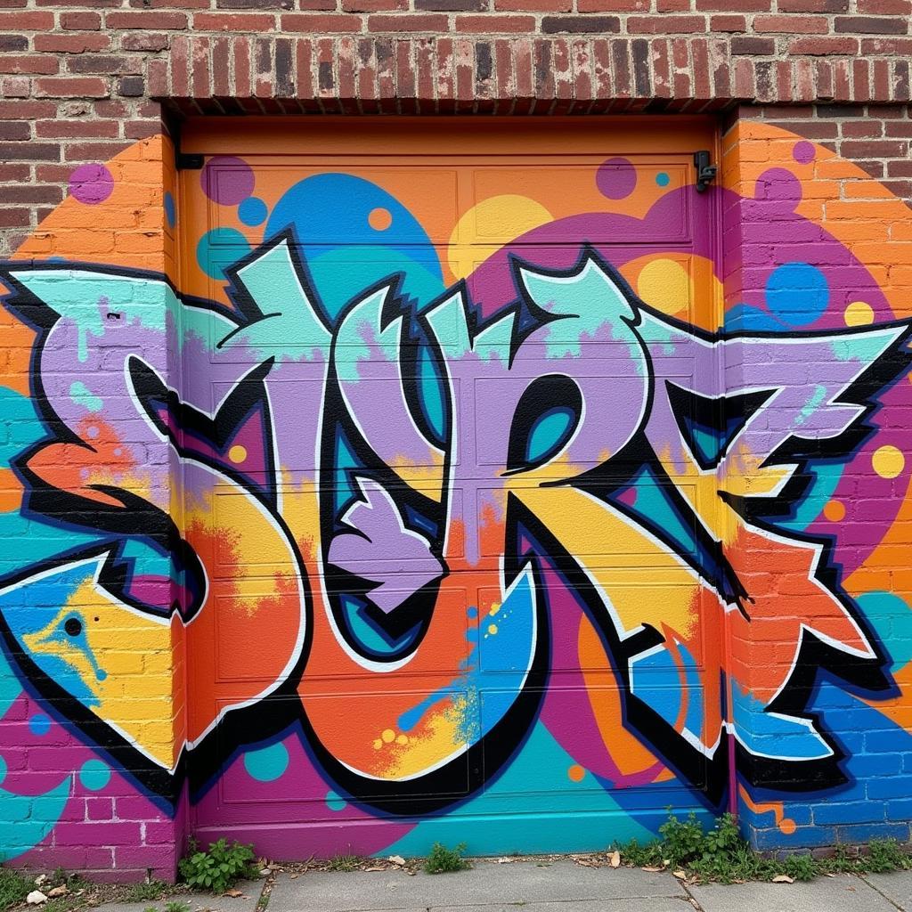 Graffiti Wall Art showcasing urban expression in vibrant colors