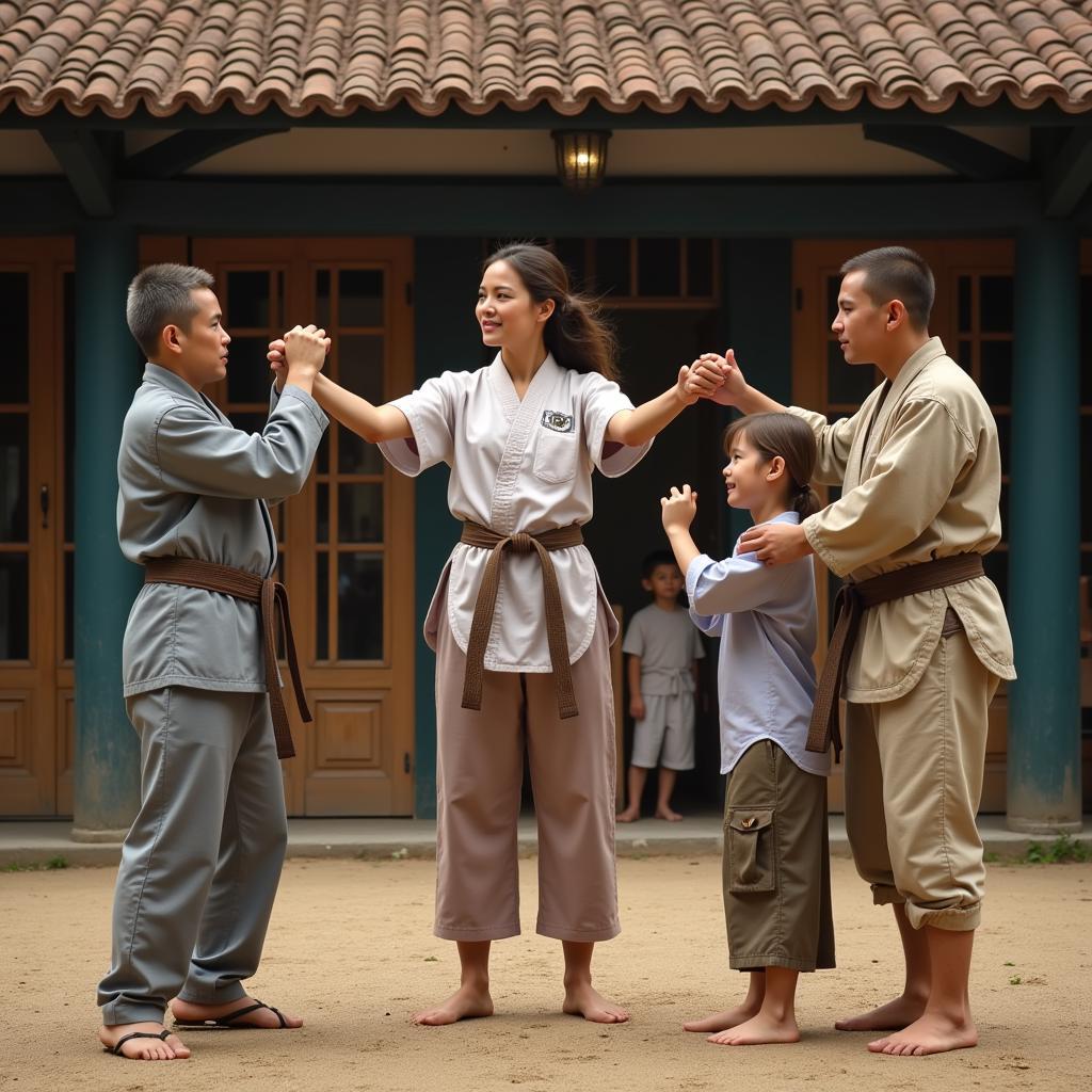 The granddaughter now leads the martial arts family, teaching her unique style