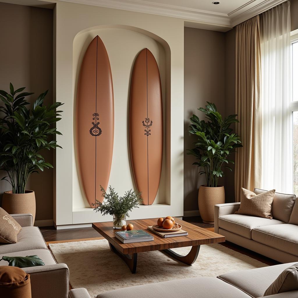 Gucci surfboard wall art as a luxury statement piece