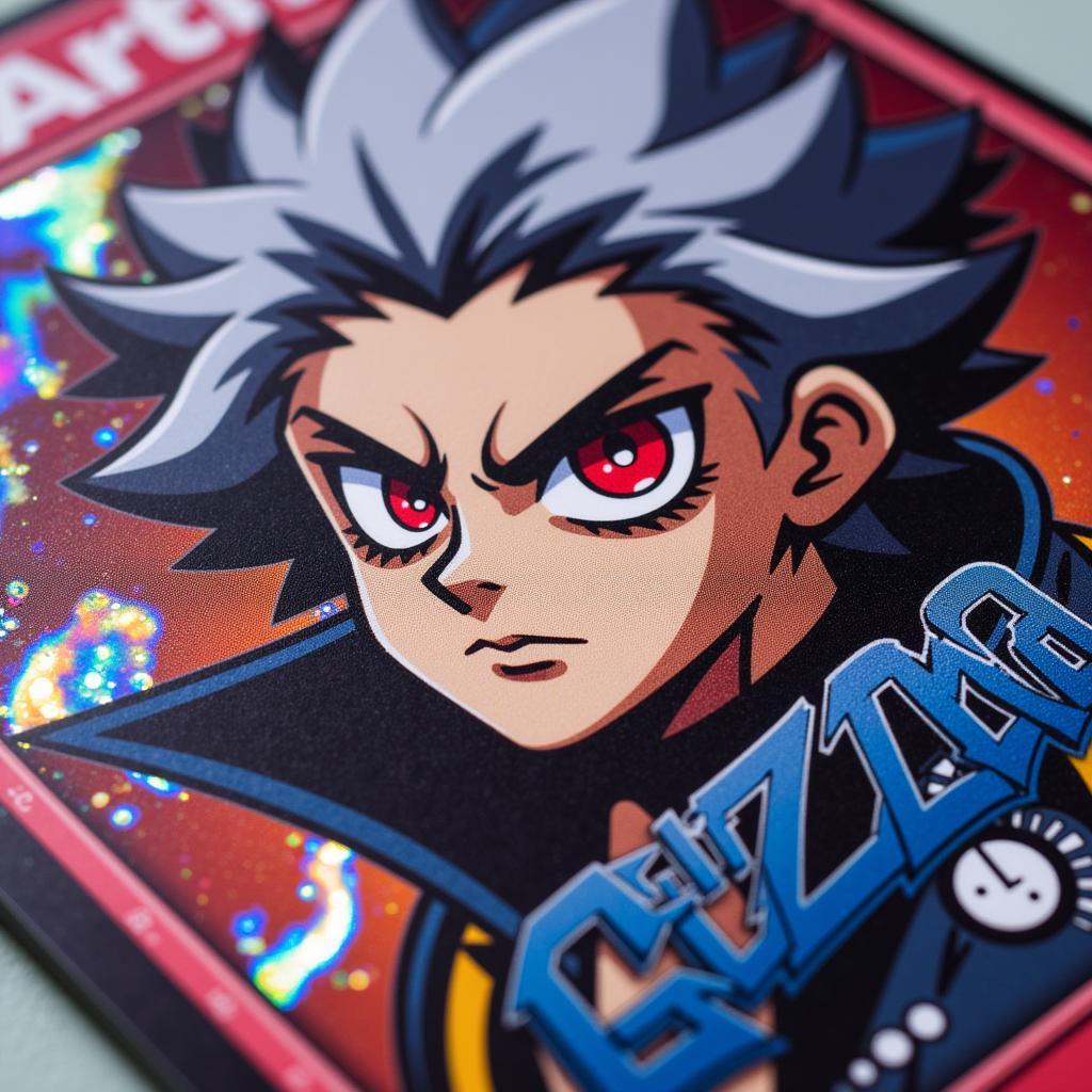 Close-up of a Guzma Full Art Trading Card