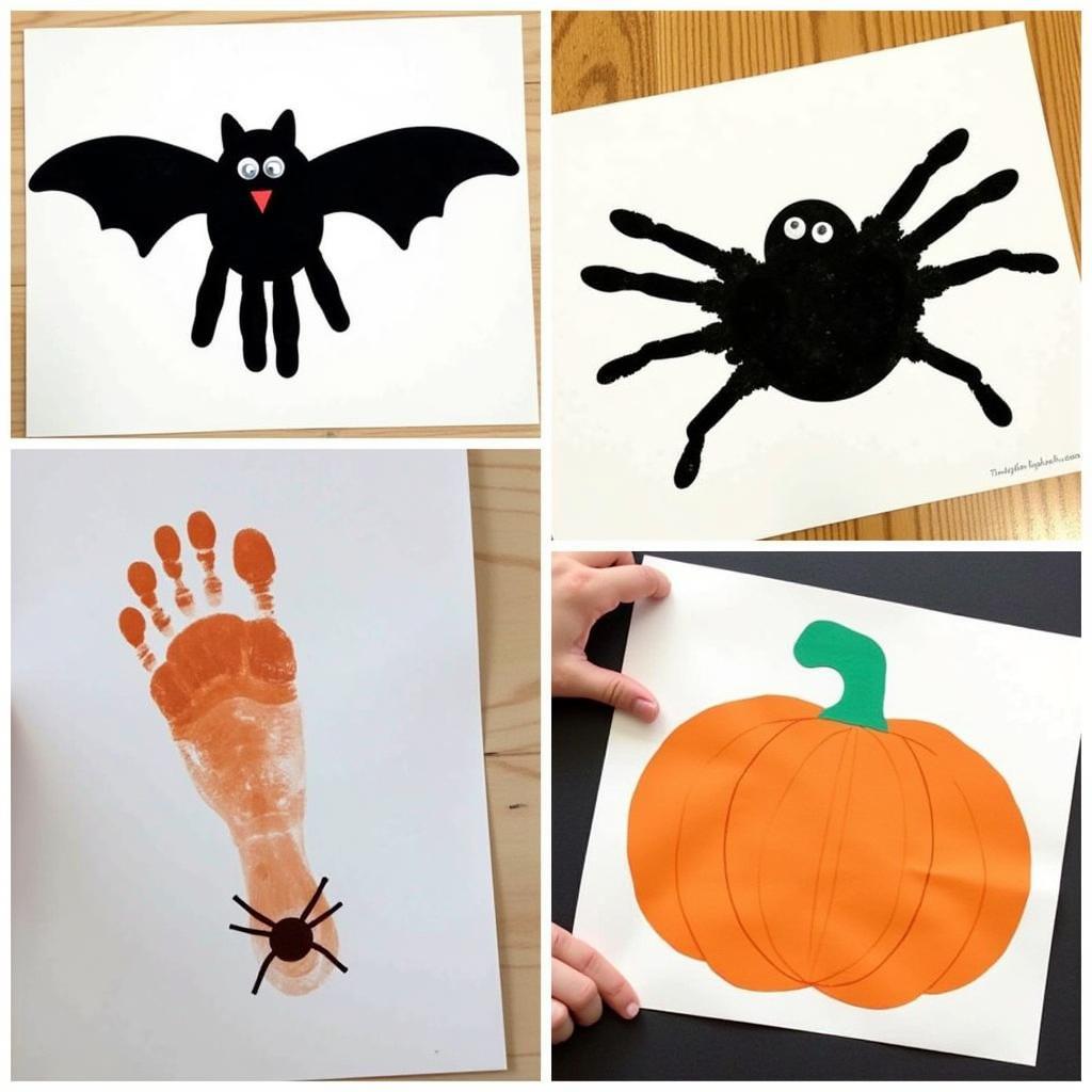 Halloween Handprint and Footprint Art Ideas