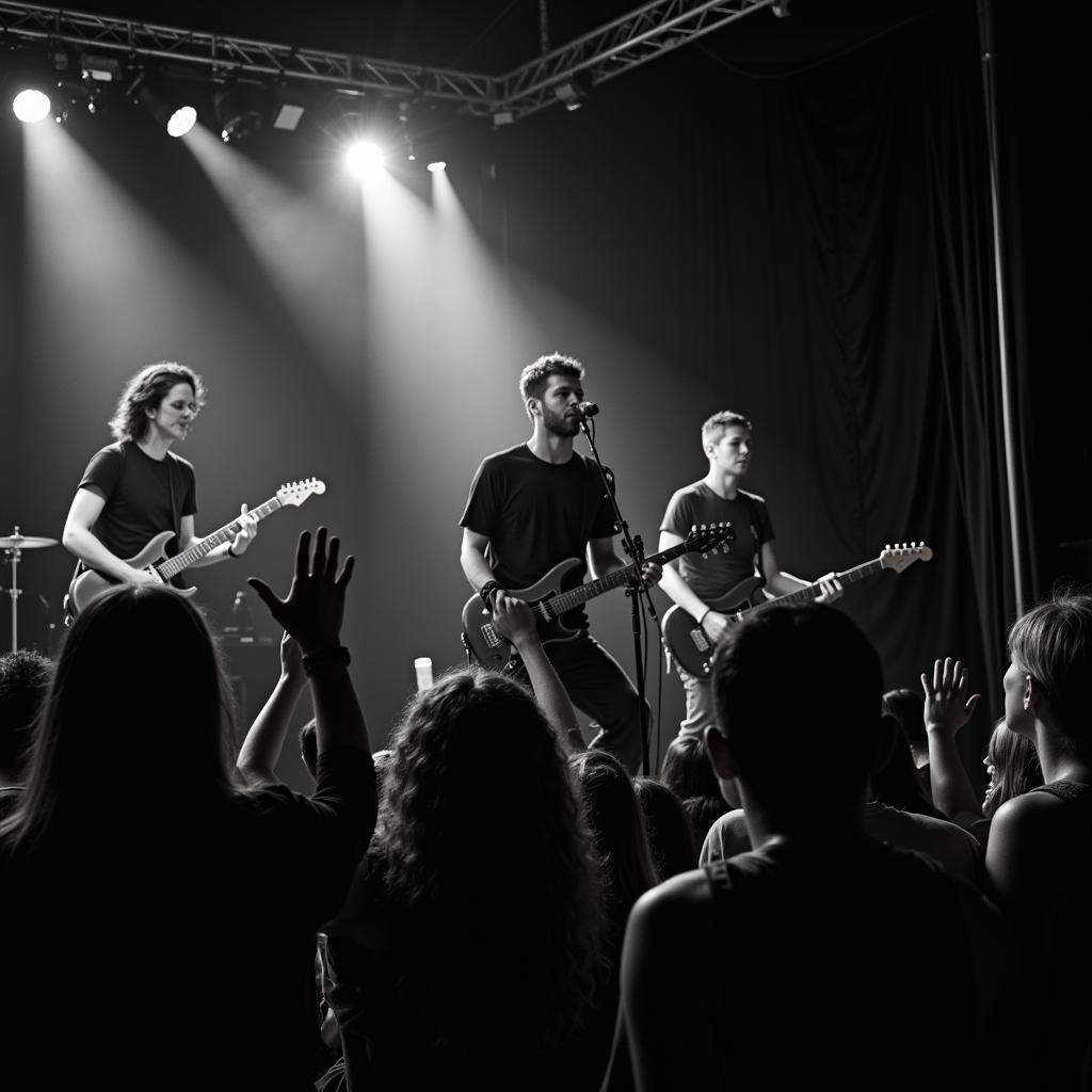 Holding Absence performing live on stage with energetic stage presence and passionate delivery