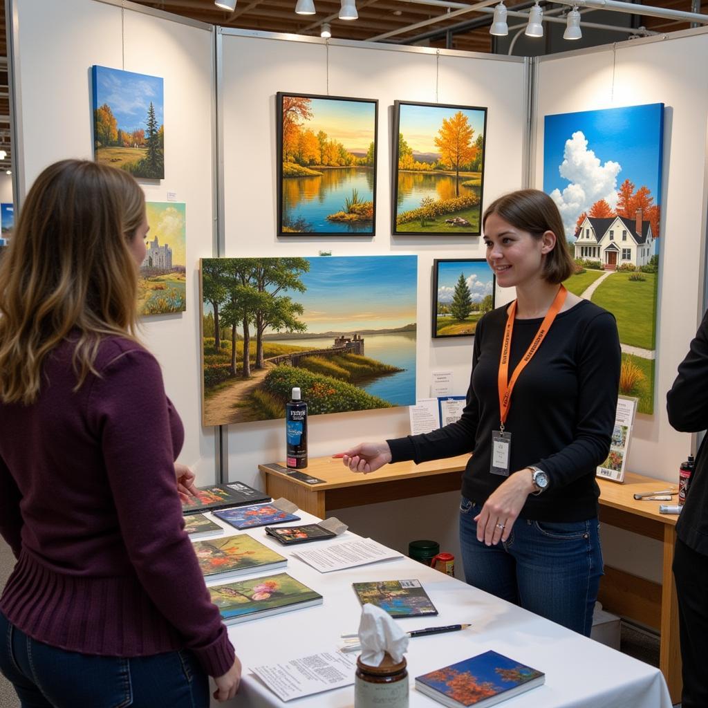 Artist booth at the Hudson WI Art Fair