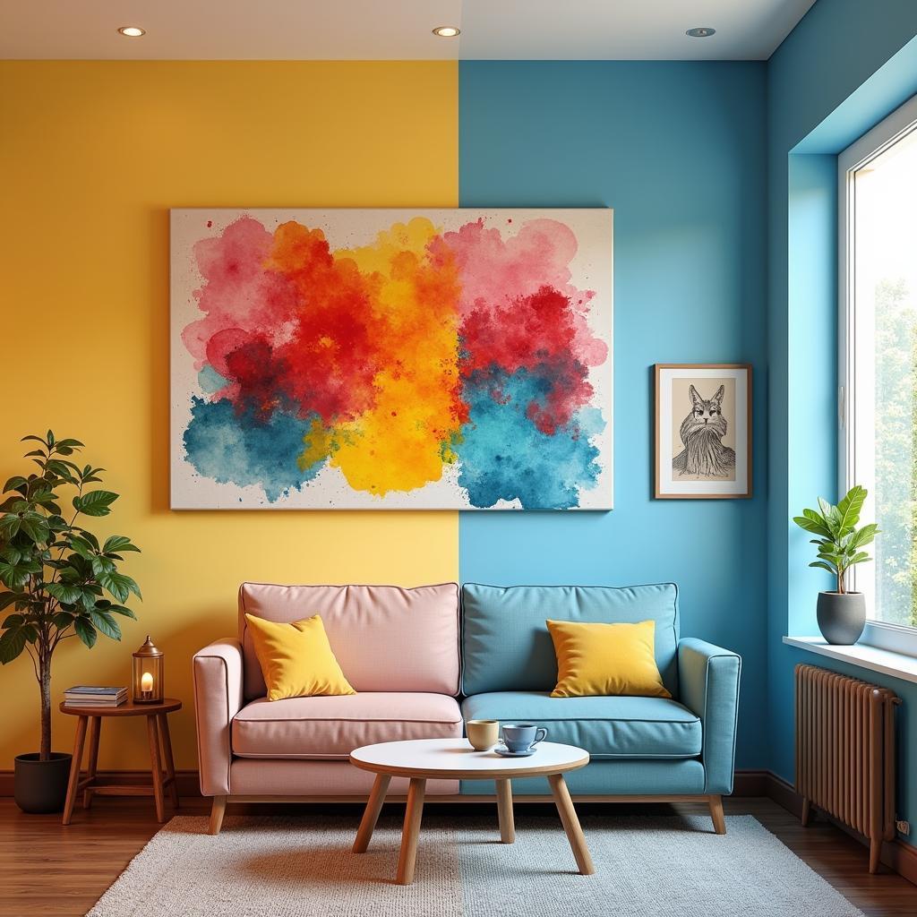 Different colors evoke different moods in wall art