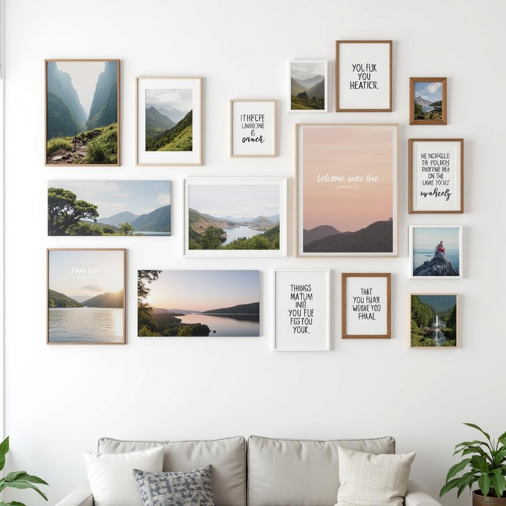 Creating a Dynamic Gallery Wall with Inspirational Canvas Prints